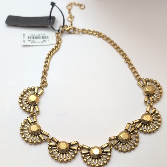 J. Crew Gold Fan-Shaped Statement Necklace - Picture 4 of 6